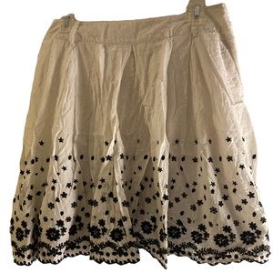 Black & White Floral Skirt